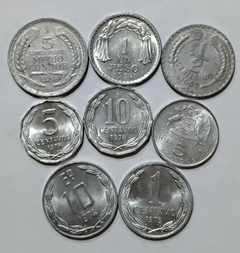 Colección de monedas antiguas chilenas Aluminio - 1