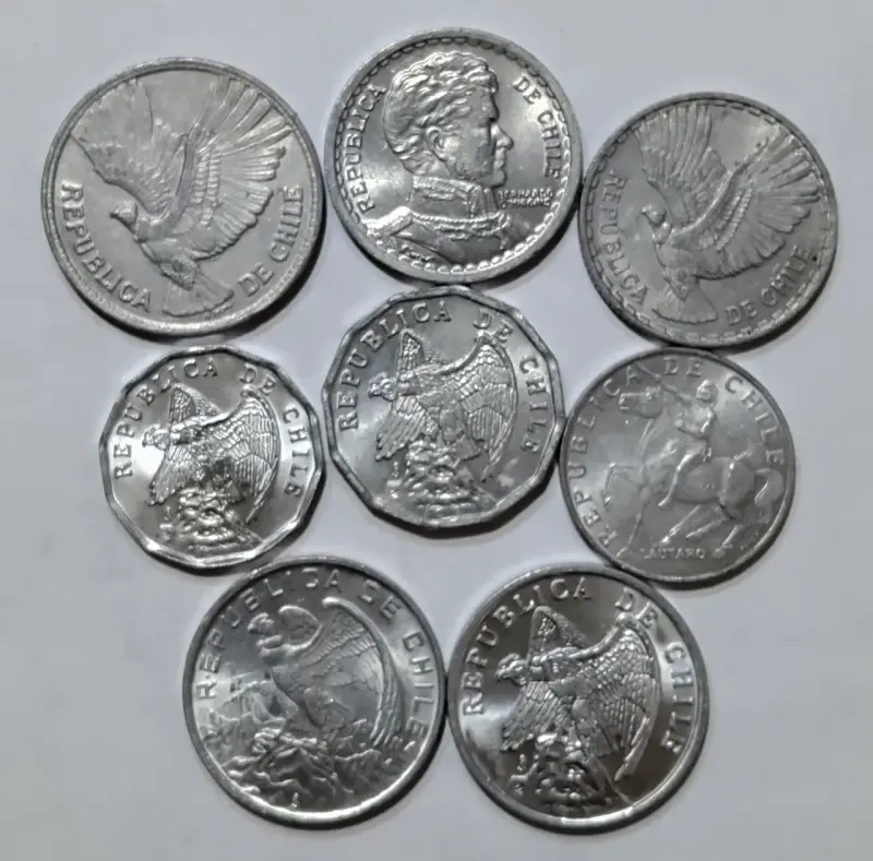 Colección de monedas antiguas chilenas Aluminio - 2