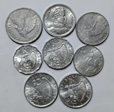 Colección de monedas antiguas chilenas Aluminio - miniatura 2