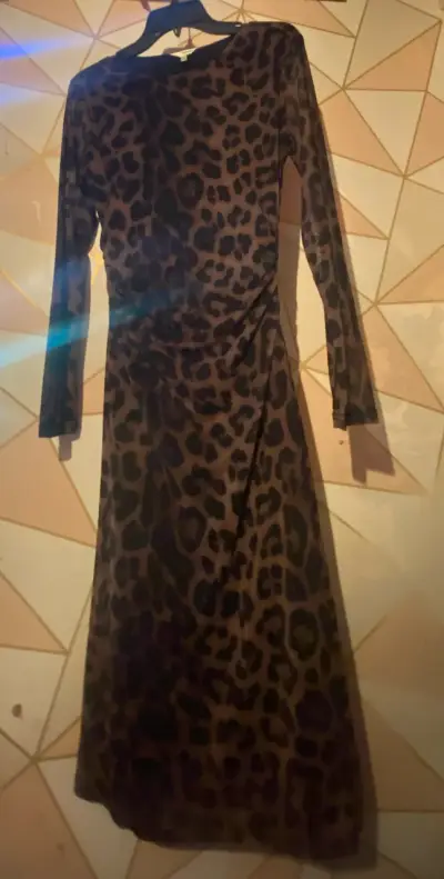 Vestido largo animal print - miniatura 1