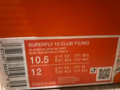 Original Nike Mercurial Superfly 10 Academy US 10. - miniatura 4