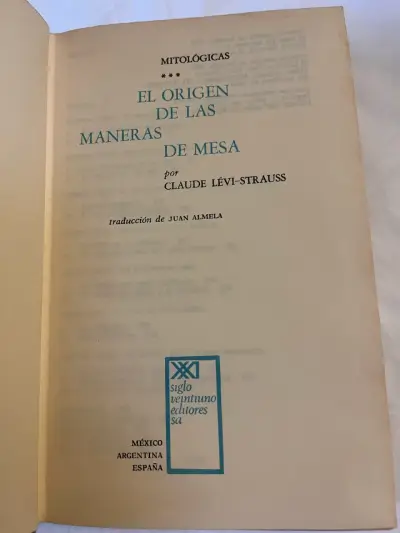 'El origen de las maneras de mesa' de Lévi-St - miniatura 1