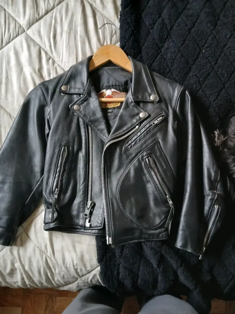Chaqueta de cuero Harley-Davidson negra - 2