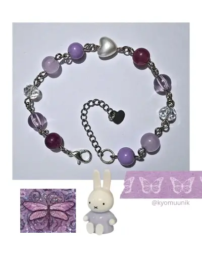 Pulseras para compartir con dijes de corazón - miniatura 2