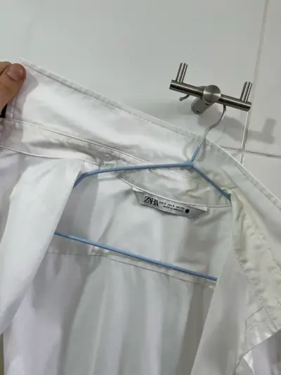 Camisa blanca de hombre Zara - miniatura 4