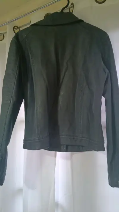 Chaqueta de cuero azulada  para mujer - miniatura 2