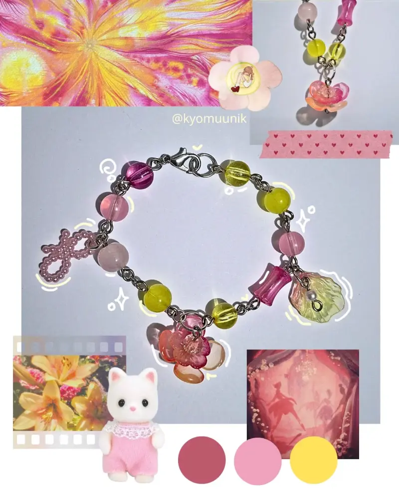 Pulsera con cuentas de colores