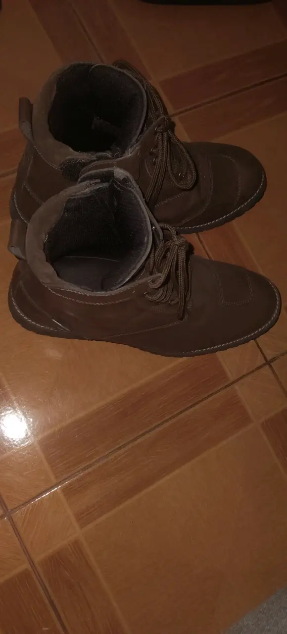 Botas de cuero marrón para hombre - 2