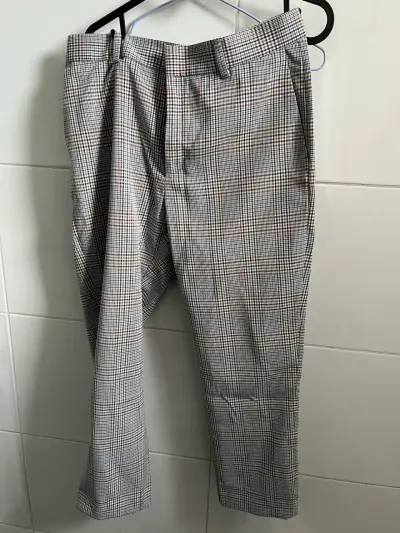 Pantalones de vestir a cuadros para hombre - miniatura 1
