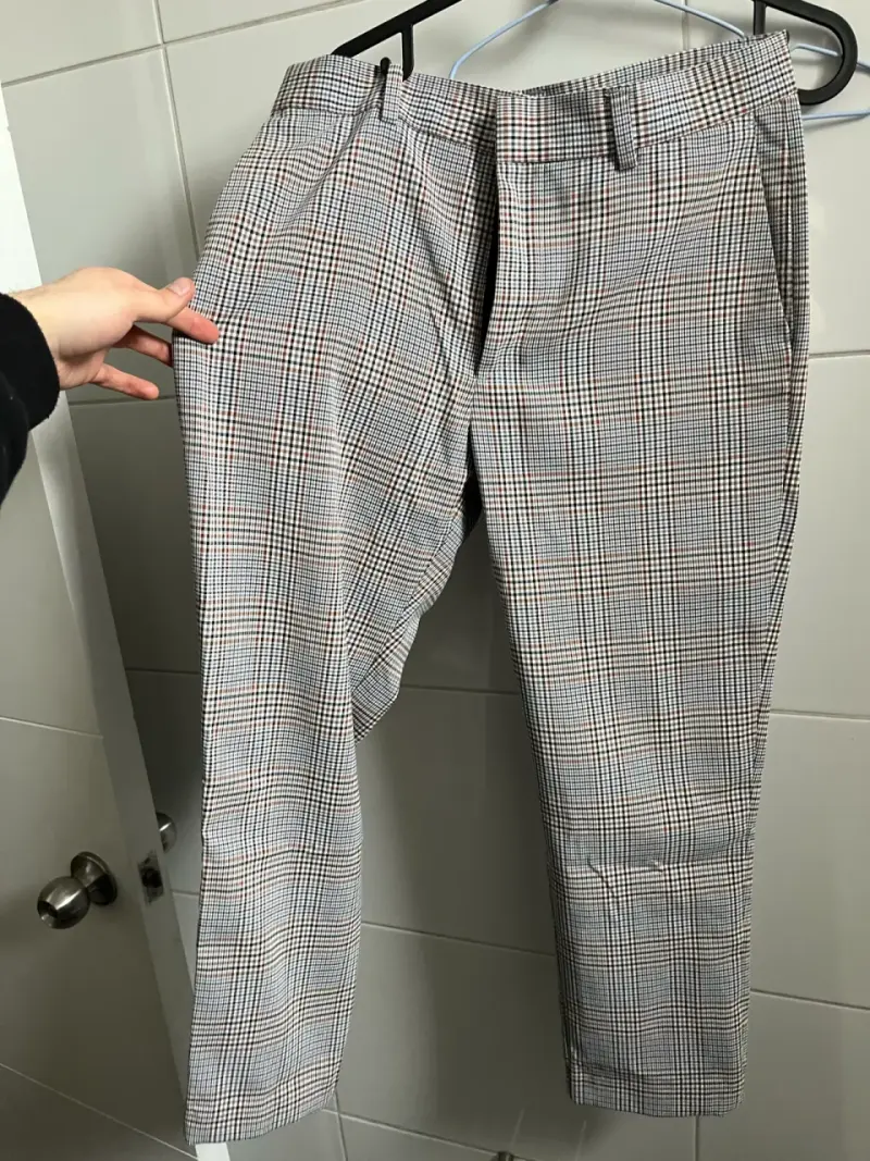Pantalones de vestir a cuadros para hombre - 2