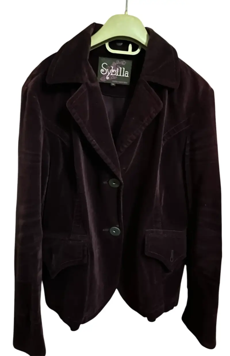 Chaqueta de terciopelo Sybilla color burdeos