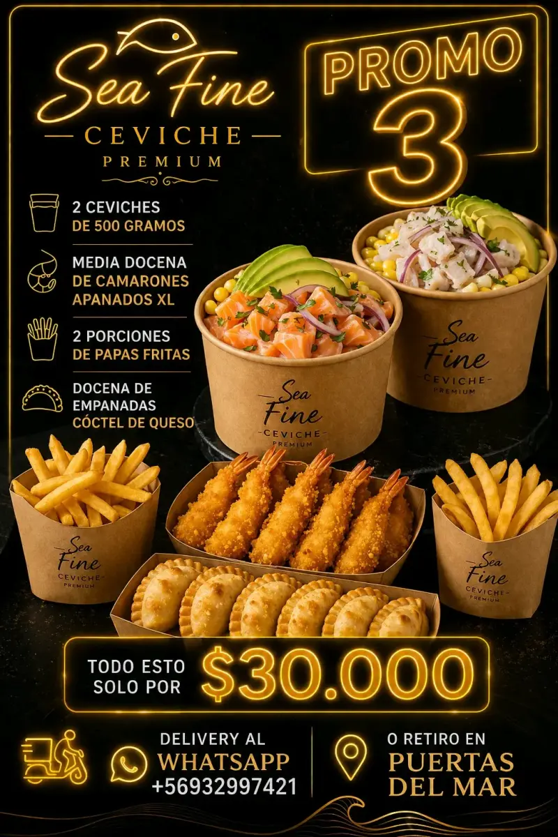 Promo 3 de Ceviche Premium Sea Fine