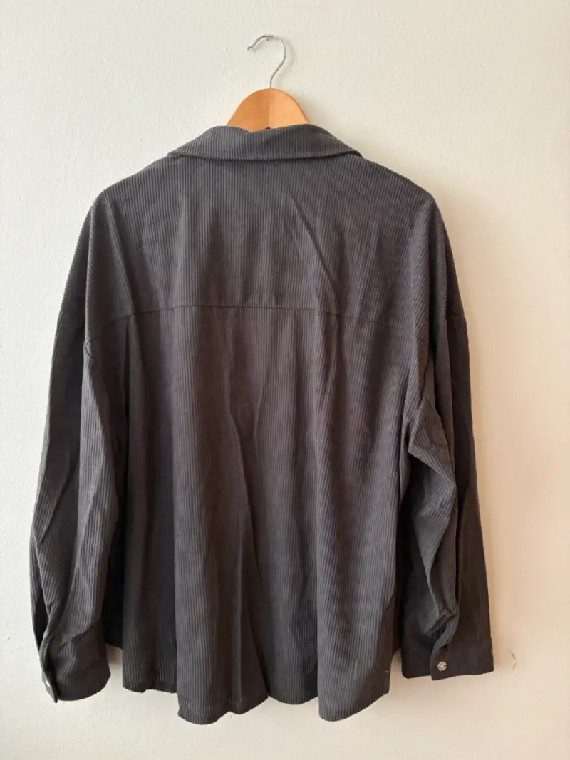 Sobre camisa de cotele gris unisex - 5