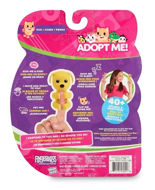Figura interactiva Fingerlings Adopt Me perro - 3