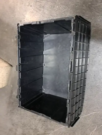Caja de almacenamiento plástica negra resistente - miniatura 2
