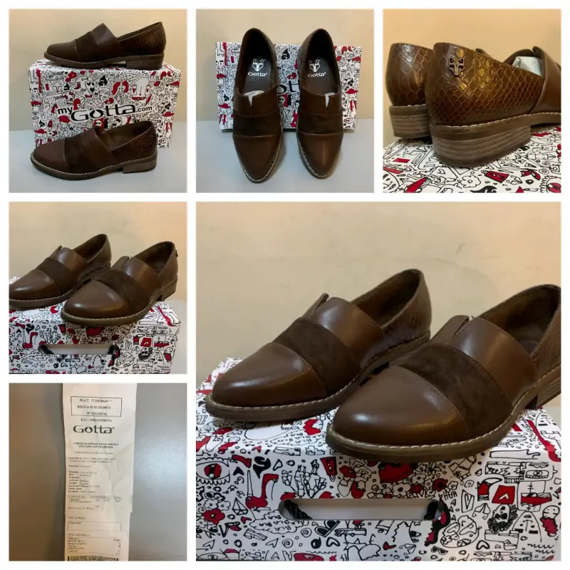 Zapatos de cuero marrón Gotta para mujer