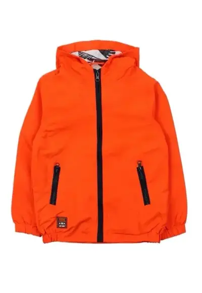 Chaqueta impermeable roja con capucha - miniatura 5
