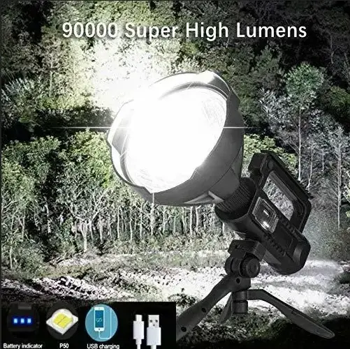 Linterna LED recargable con trípode - 2