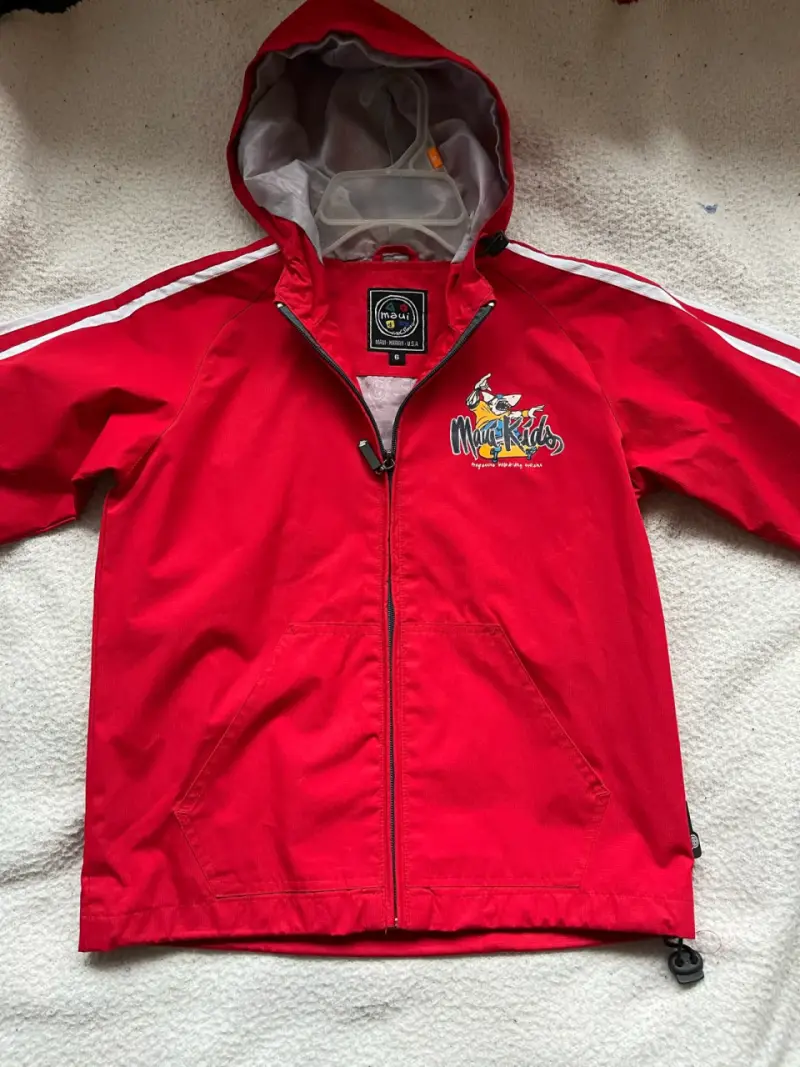 Chaqueta impermeable roja Maui Kids - 1