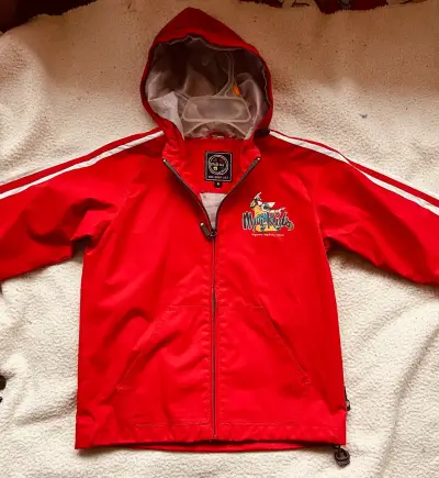 Chaqueta impermeable roja Maui Kids - miniatura 3