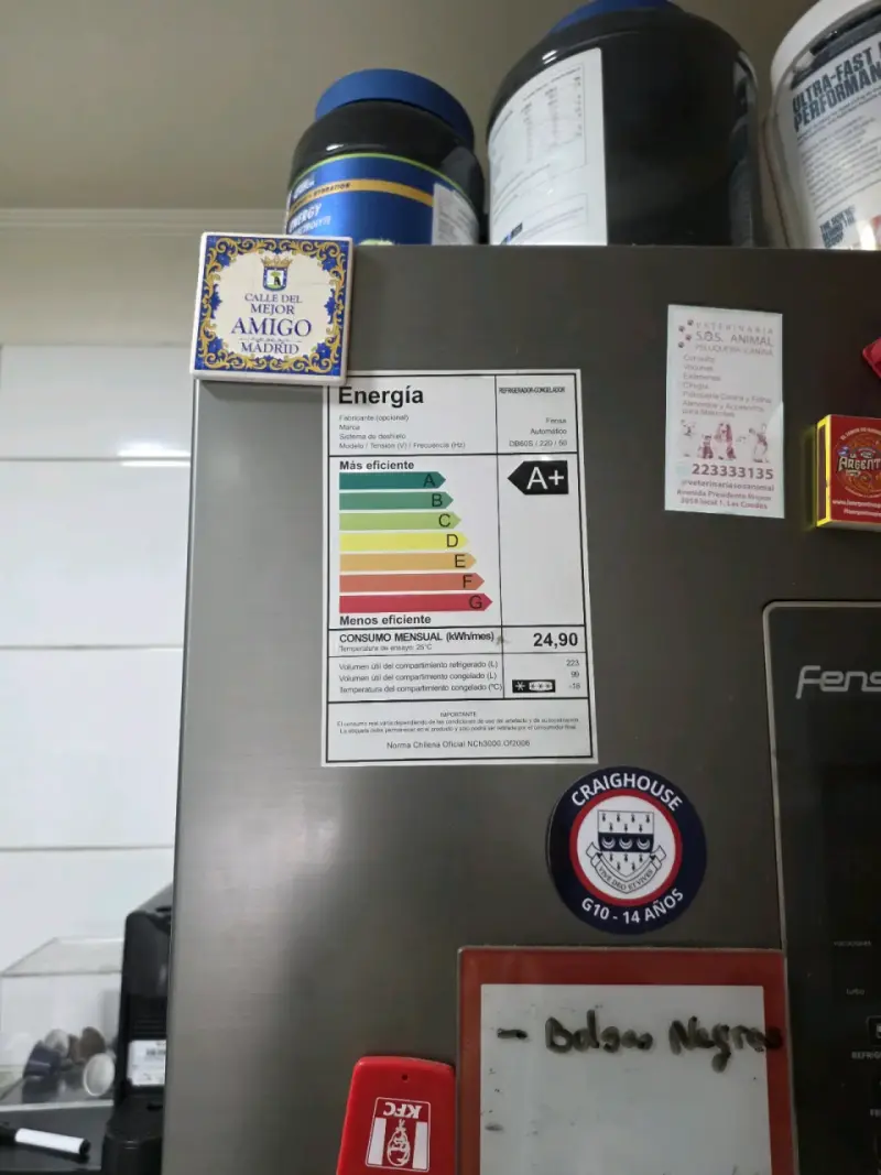 Refrigerador Fensa gris con congelador inferior - 2