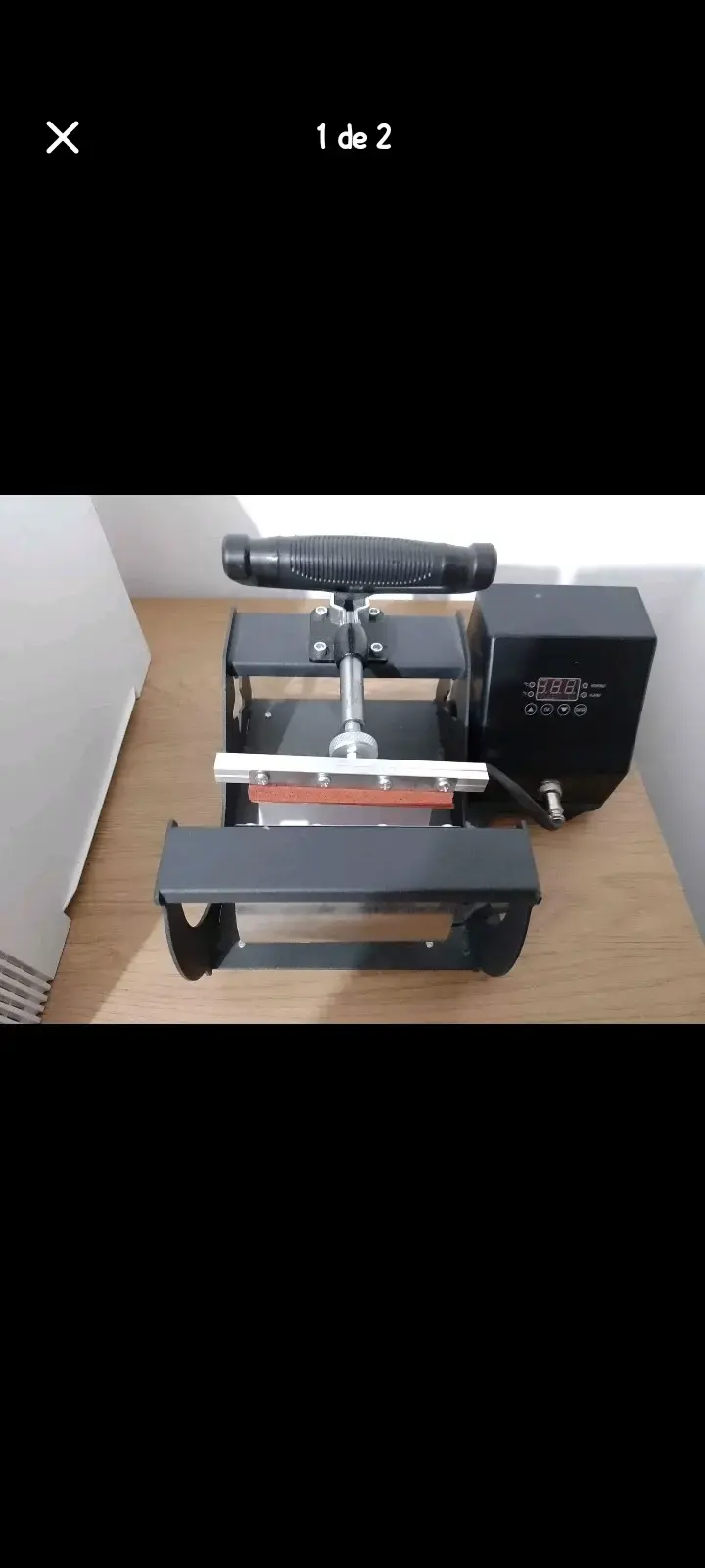 Prensa térmica para tazas con control digital