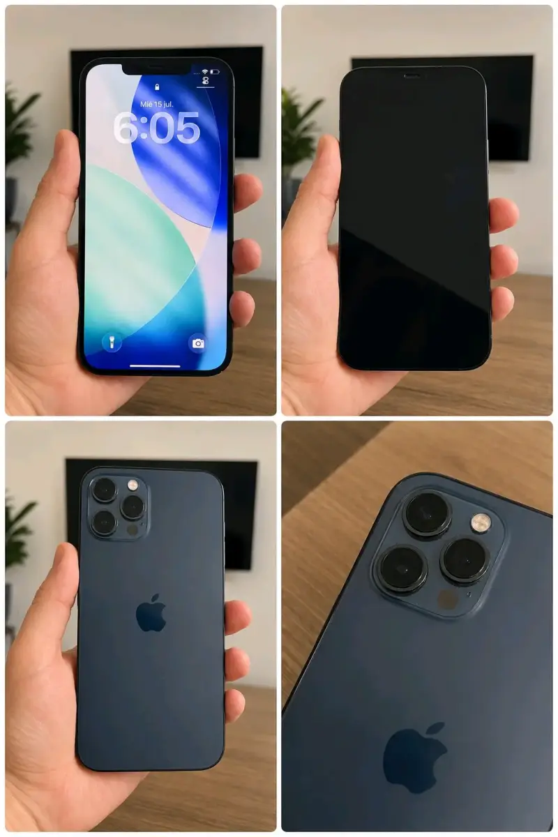 iPhone 12 Pro Max azul en buen estado - 6