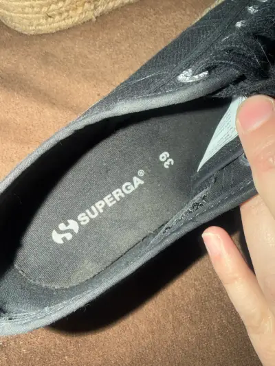 Zapatillas Superga negras de lona - miniatura 2