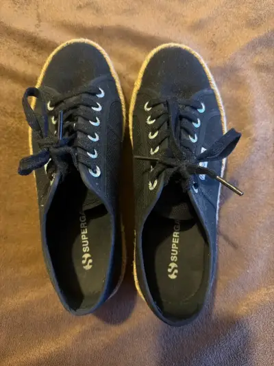 Zapatillas Superga negras de lona - miniatura 5
