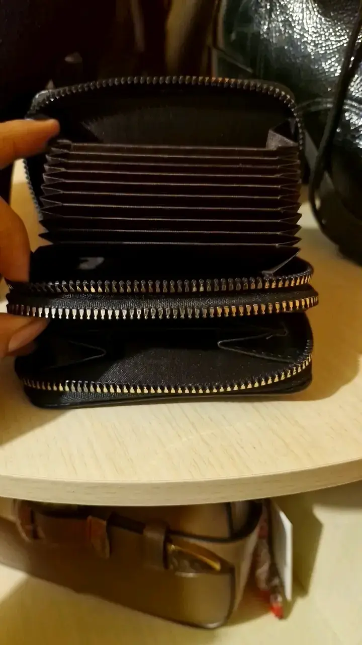 Monedero de eco cuero negro compacto - 2