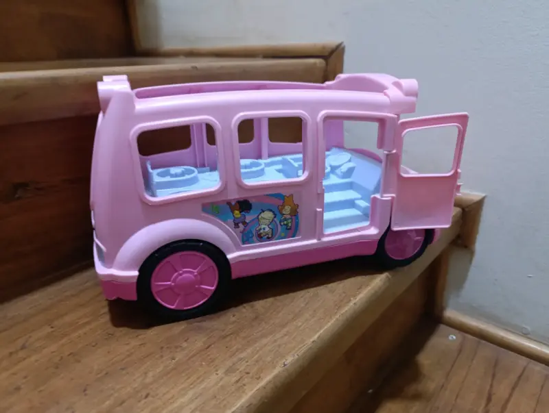 Bus de juguete rosa para niños - 3