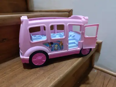 Bus de juguete rosa para niños - miniatura 3