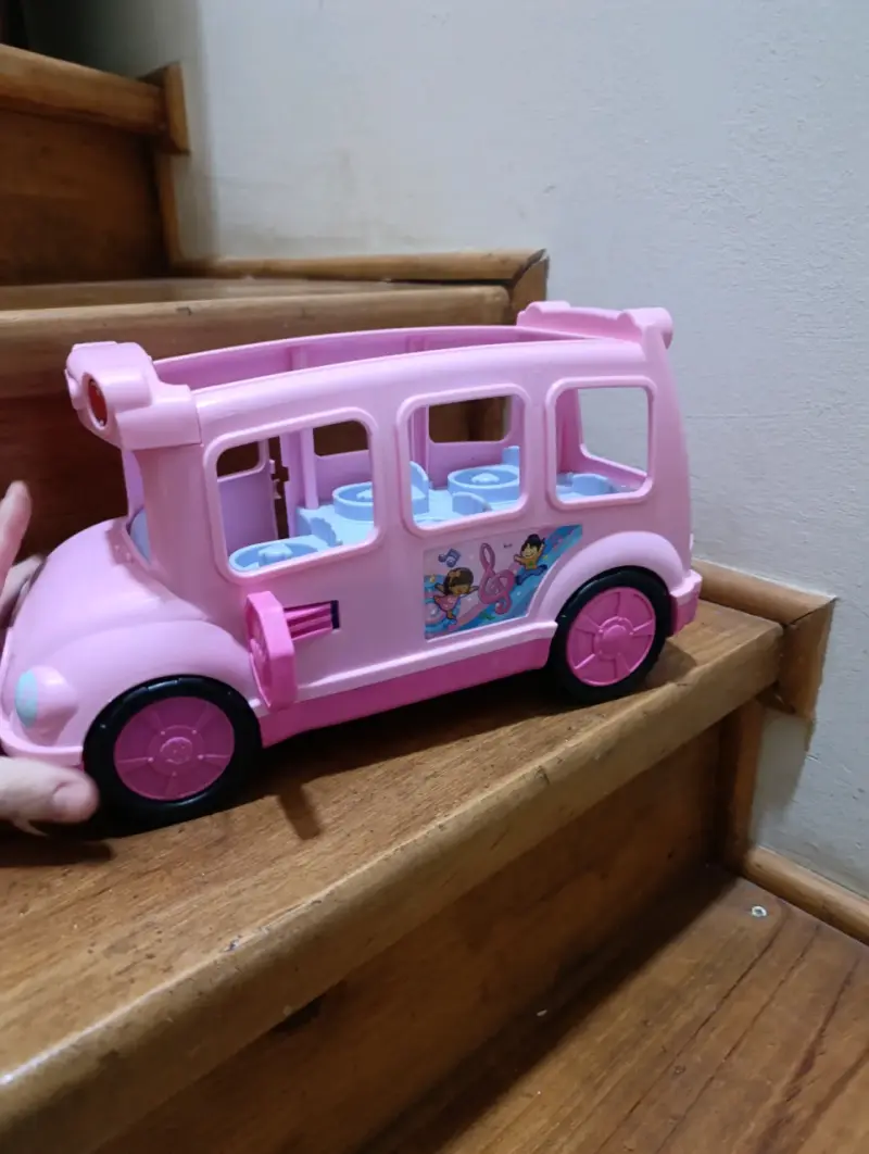 Bus de juguete rosa para niños - 4