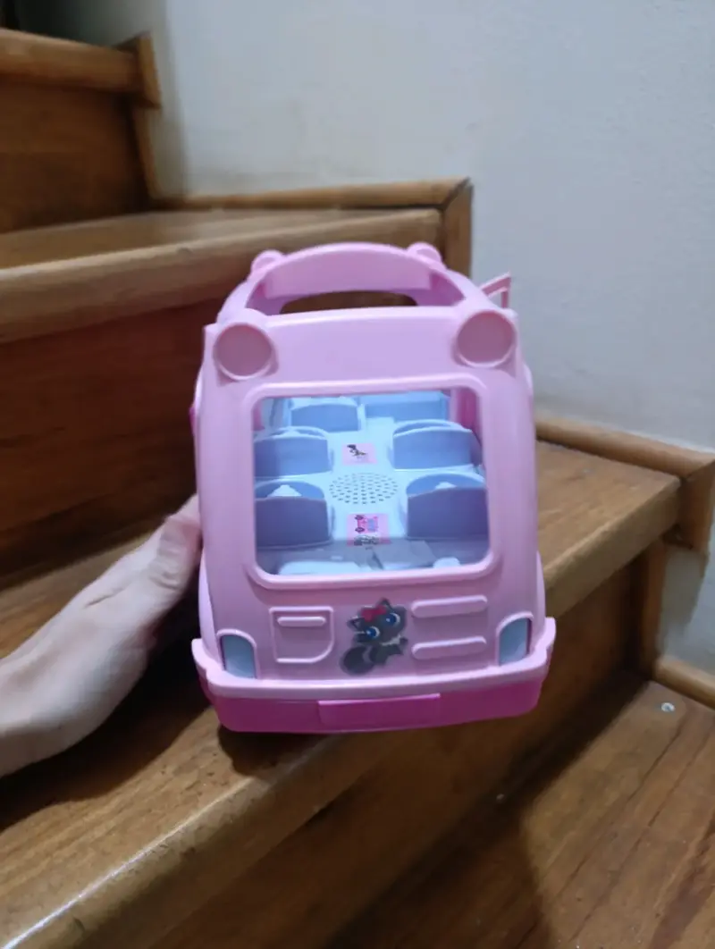 Bus de juguete rosa para niños - 6