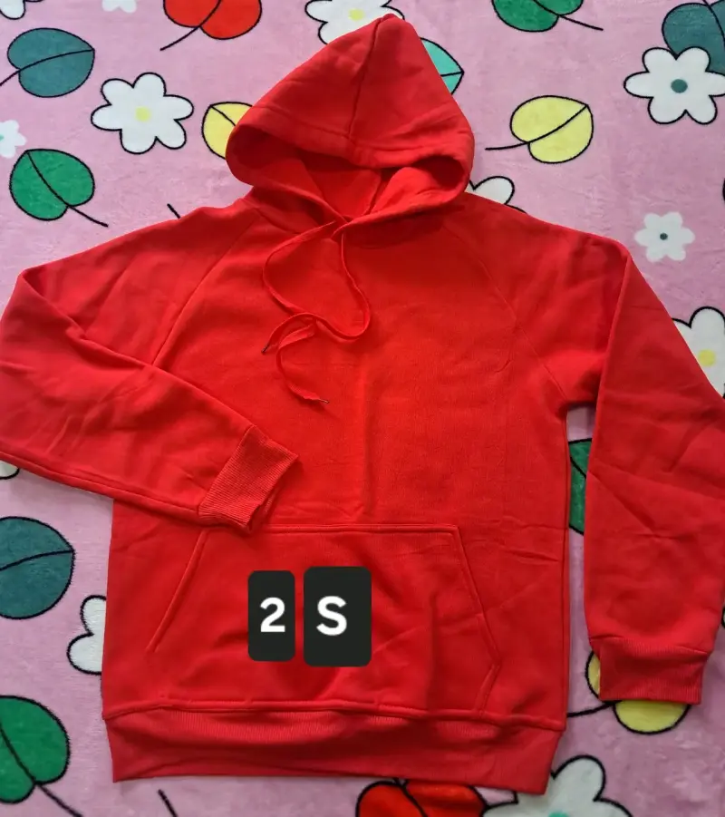 Polerón rojo con capucha talla S,M,L - 1