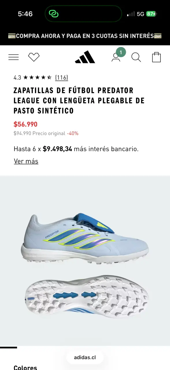 ZAPATILLAS DE FUTBOLITO PREDATOR LEAGUE - 5