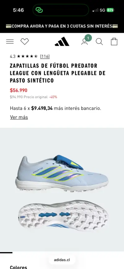 ZAPATILLAS DE FUTBOLITO PREDATOR LEAGUE - miniatura 5