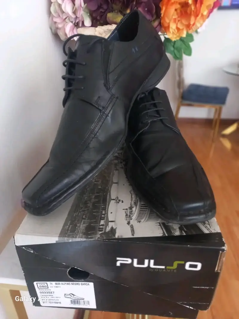 Zapatos formales Pulso negros de cuero - 1