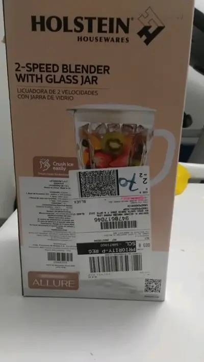 Licuadora Holstein de 2 velocidades con jarra de vidrio - miniatura 2