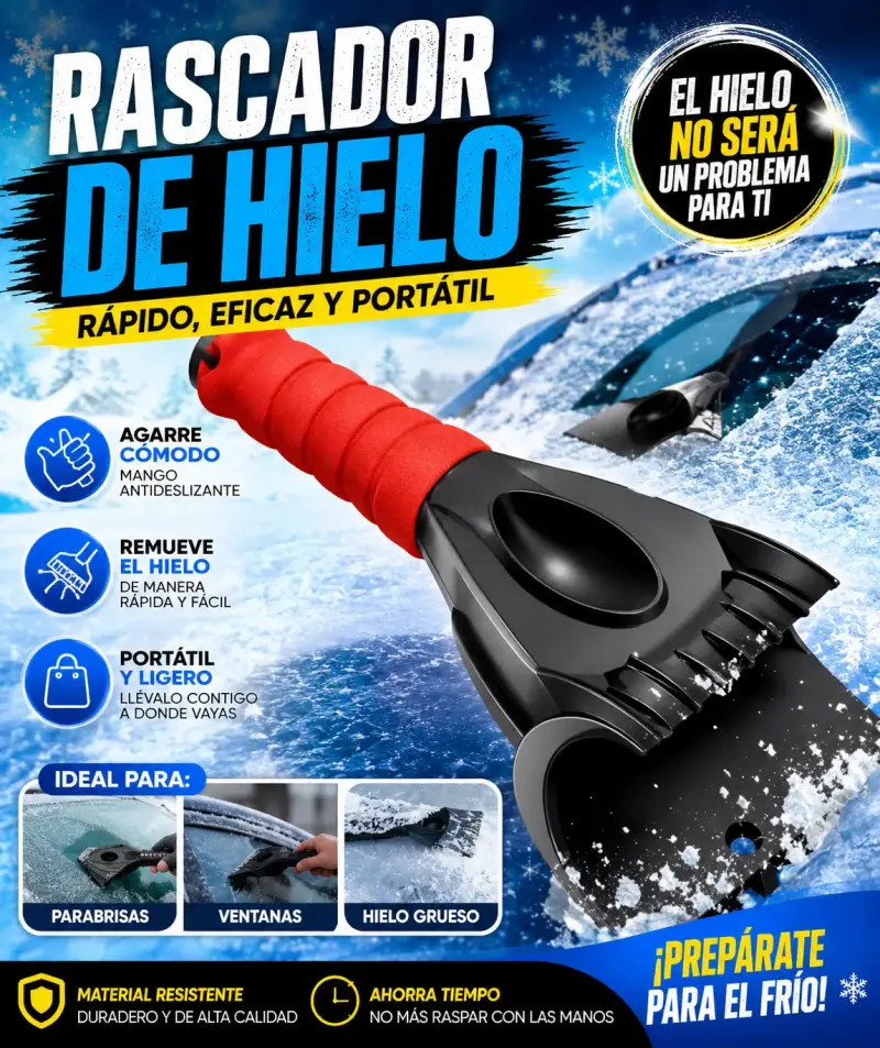 Rascador de hielo portátil para auto