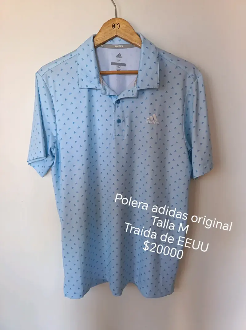 Polera Adidas original azul talla M