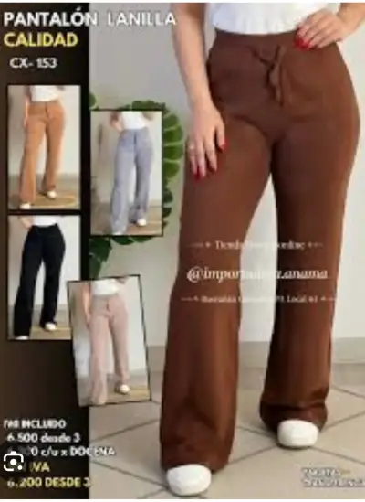Pantalones lanilla  para mujer en varios colores - miniatura 3