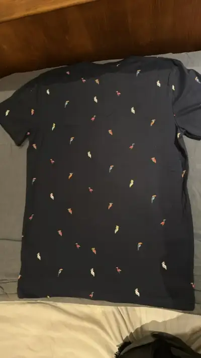 Polera DC Shoes azul con estampado de aves - miniatura 5