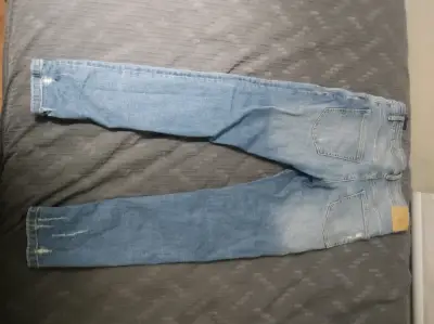 Jeans desgastados azul zara - miniatura 2