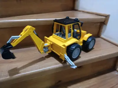 Retroexcavadora de juguete amarilla - miniatura 5