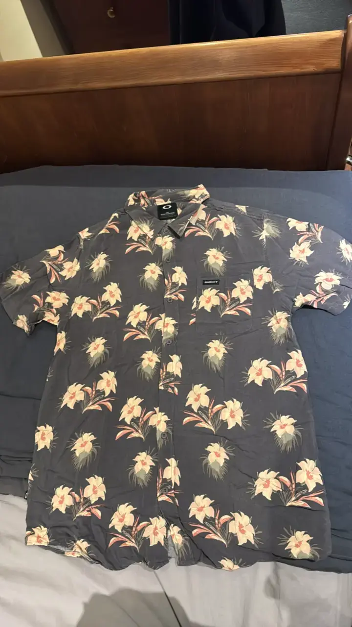 Camisa floral Oakley gris para hombre - 2
