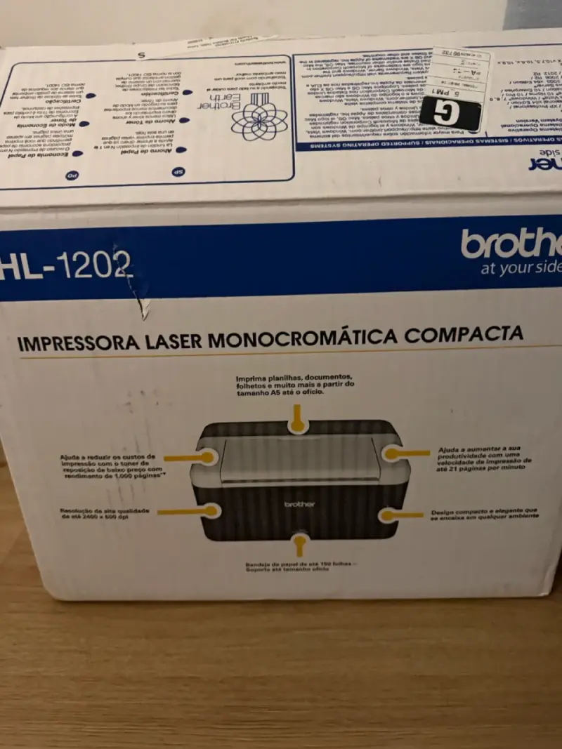 Impresora láser Brother HL-1202 compacta - 3