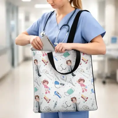 Bolso tote estampado profesional de salud - miniatura 3