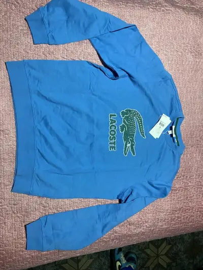Polerón Lacoste azul con logo bordado - miniatura 2