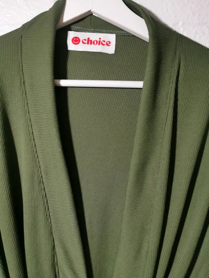 Kimono verde oliva de algodón Choice - 2